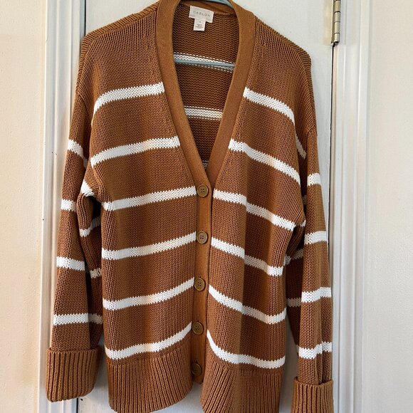 Caslon Striped Cardigan - Picture 1 of 2
